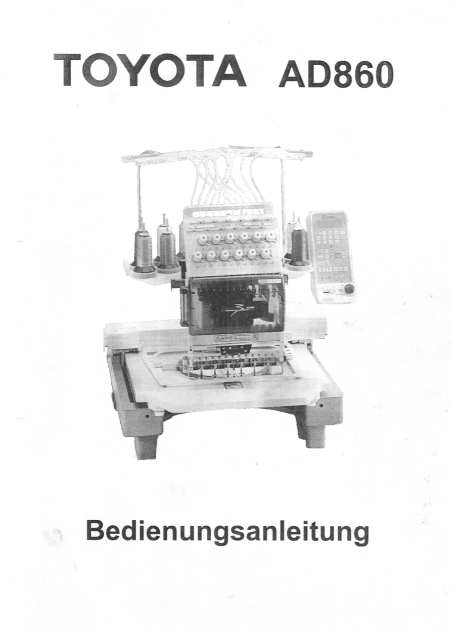 Bedienungsanleitung TOYOTA AD860 Bedienungsanleitung TOYOTA AD860