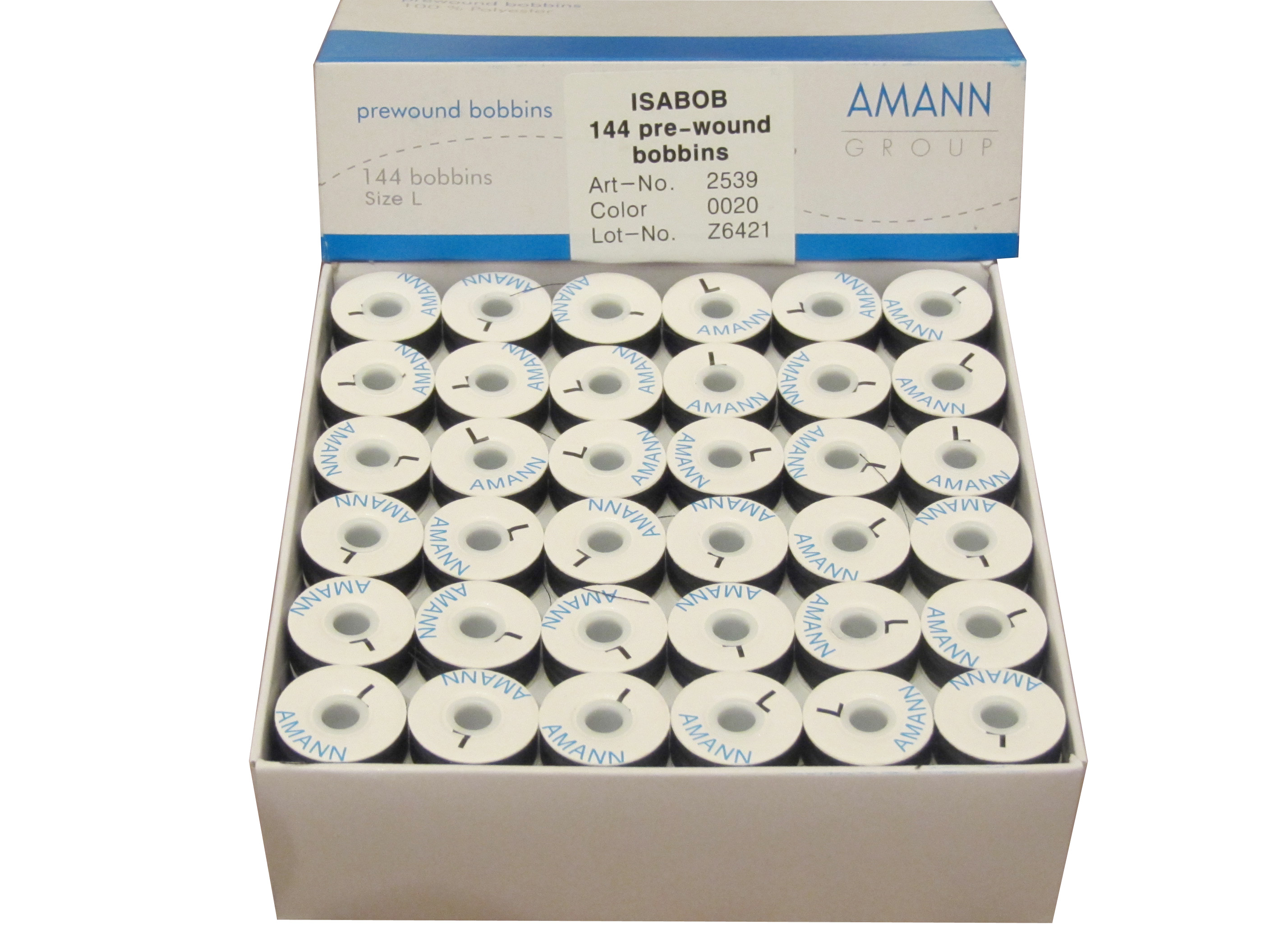 Amann Bobbins 144 vorgespulte Unterfaden-Spulen Stickgarn Amann Bobbins 144 vorgespulte Unterfaden-Spulen Stickgarn