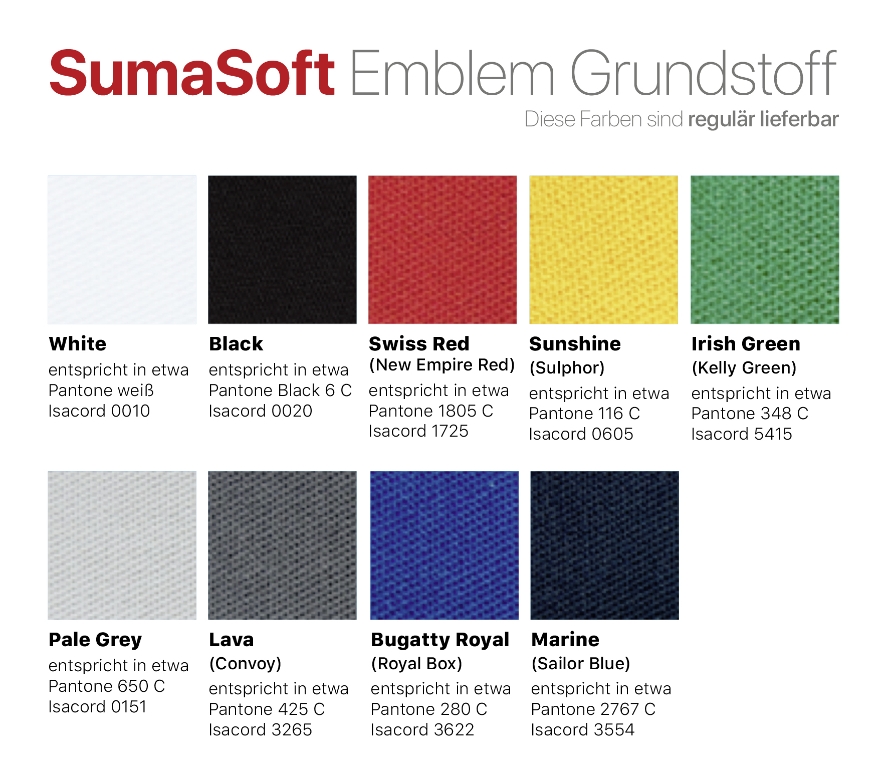SumaSoft - Standardfarben SumaSoft - Standardfarben