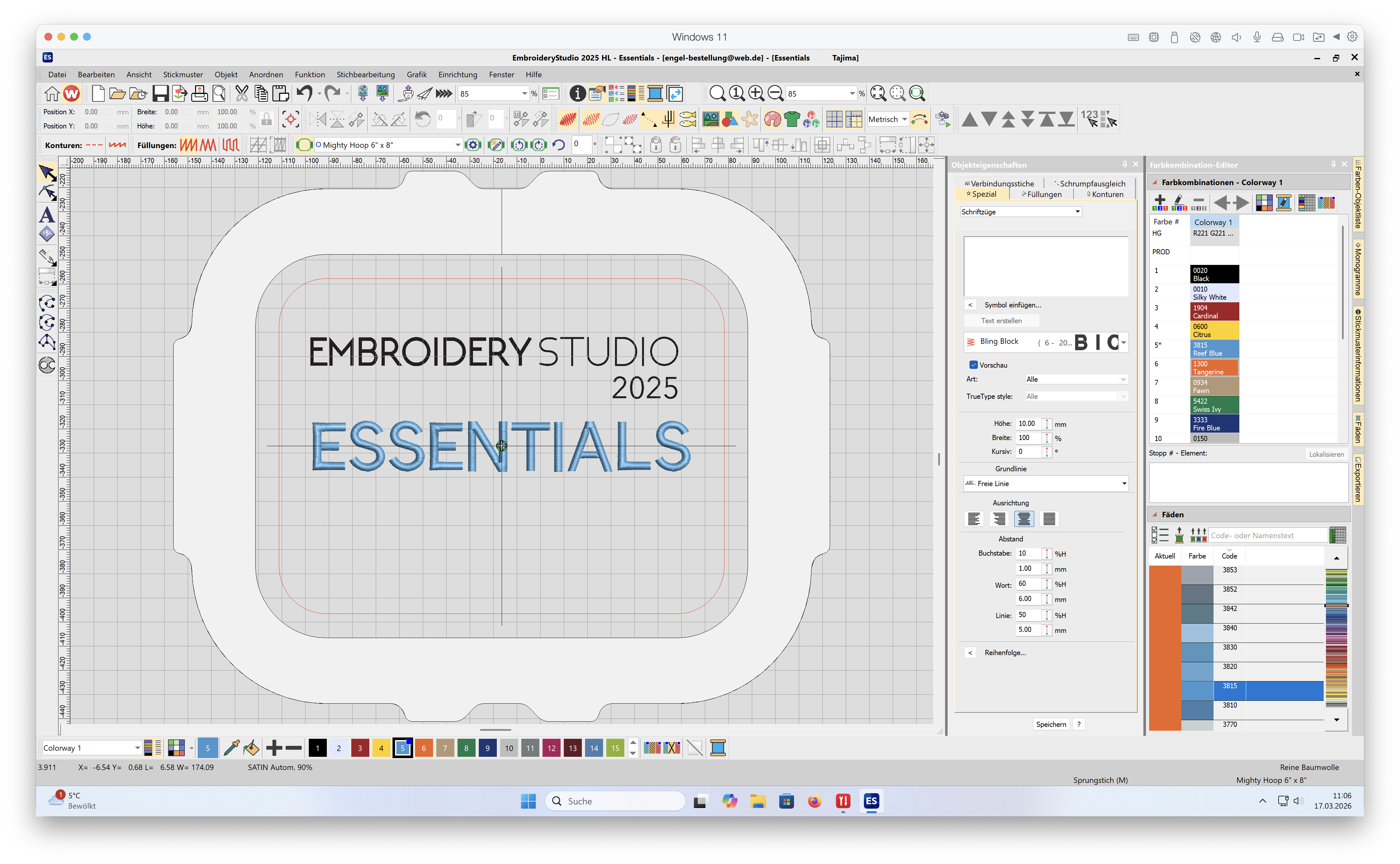 Wilcom EmbroideryStudio 2026 Essentials