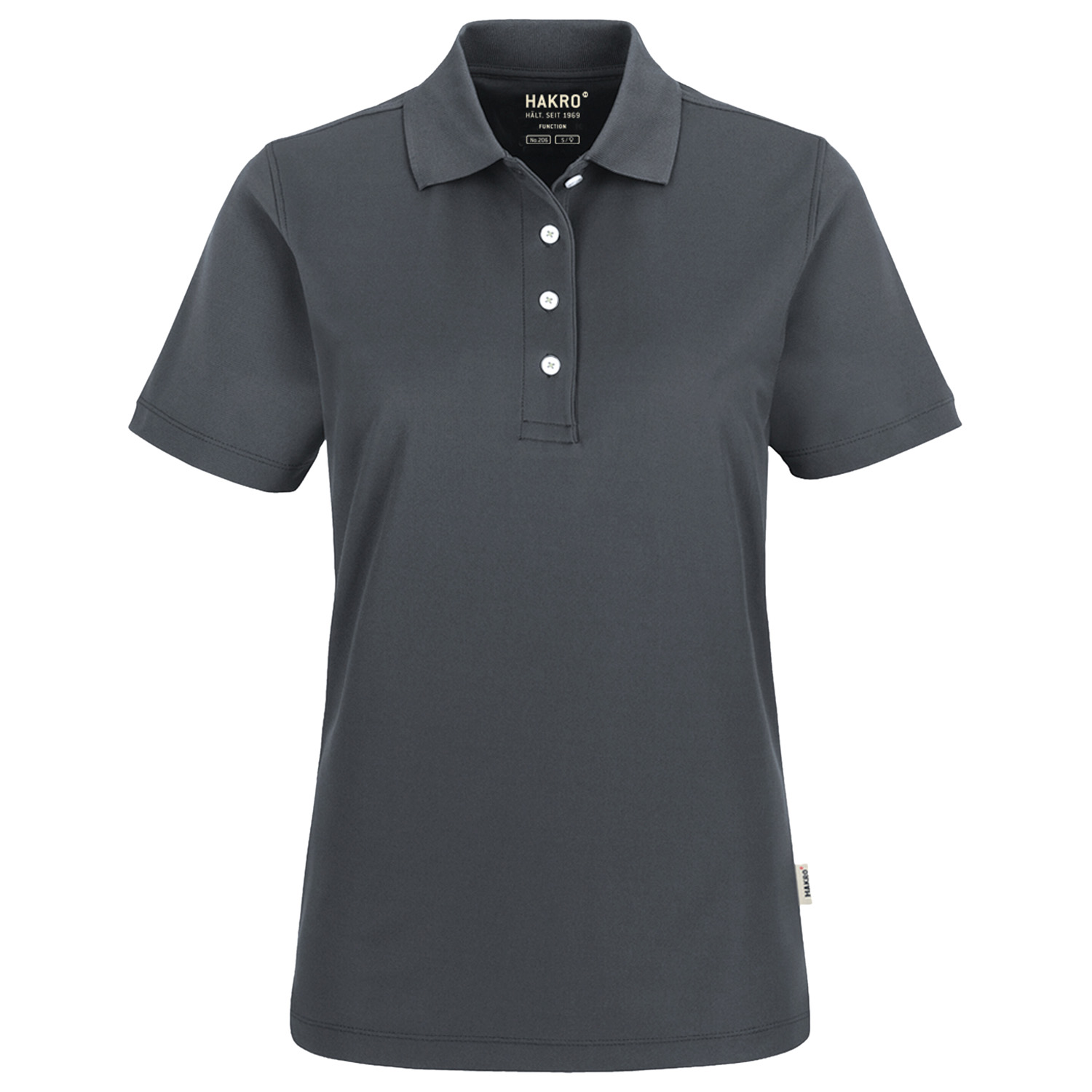 HAKRO Polo-Shirt H206 | Farbe 028 anthrazit | Größe S