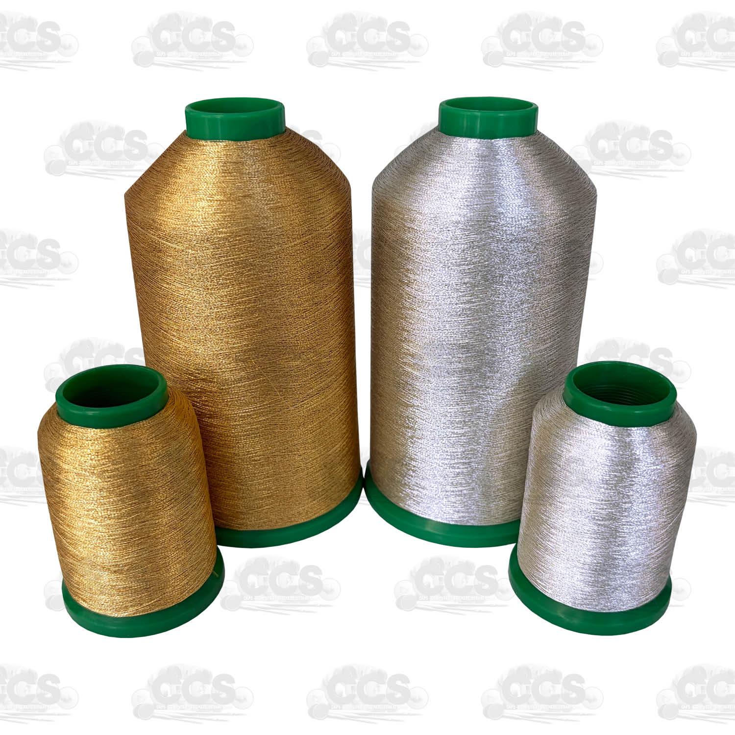 Amann Isamet Stickgarn gold und silber Stärke 40